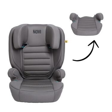 Дитяче крісло/автокрісло Novi Baby James Premium i-Size, від 3,5 до 12 років, регулюється до бустера, регульований по висоті підголівник, знімна спинка, з підлокітниками, темно-коричневий