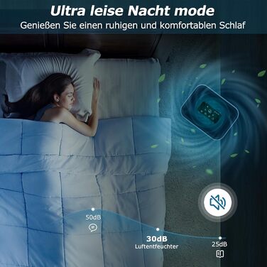 Електричний осушувач повітря 2800 мл з функцією відтавання та таймером, тихий осушувач для дому, підходить для підвалу, ванної кімнати, з 7-кольоровим LED-підсвічуванням та нічним режимом