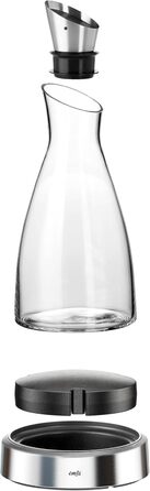 Емса Flow - термоджезва з нержавіючої сталі та скла, 1 л, 14x14x30 см | Зберігає холод до 4 годин | Емса