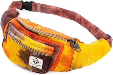 Унісекс сумка на пояс Hemp Fanny Pack поясна сумка для сумок через плече, стиль бохо-хіпі, поясні сумки ручної роботи для прогулянок, бігу, бігу, чоловіків і жінок (один розмір, осіння подорож)