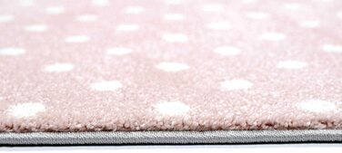 Дитячий килим Дитячий килимок Ігровий килимок Серця Райдужні точки Дизайн Кремовий Рожевий Сірий Розмір 200 х 290 см