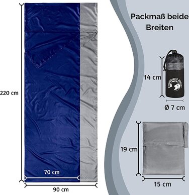 Дорожній спальний мішок Backpacker's Journey 90 см сірий