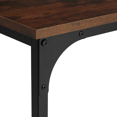 С-подібний журнальний столик tectake в промисловому дизайні, 30 x 40 x 63 см, журнальний столик для ноутбука диван-ліжко вітальня спальня, чорний металевий каркас (індустріальний темно-коричневий)