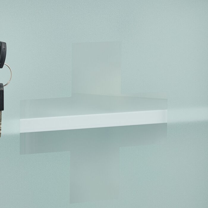 Шафка для медикаментів Relaxdays зі скляними дверцятами