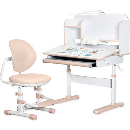 Комплект меблів (стіл + стільчик + полиця + лампа) Mealux Nemo XL Peach (арт. BD-39 PN)