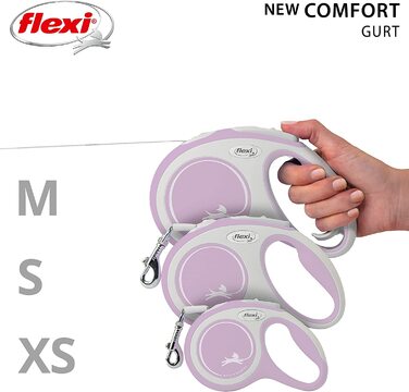 Повідець для собак Flexi New Comfort, 5 м, рожевий CF10T5.251. RO. 20 blau small 5 м (1 упаковка)