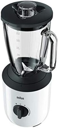 Міксер Braun PowerBlend 3 JB 3150 BK - скло 1,5 л, 800 Вт, Chop & Mix, білий