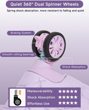 Набір валіз Sea Choice 3 шт. з жорстким корпусом, розширюваний, з TSA замком (фіолетовий)