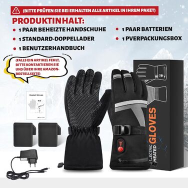 Гріючі рукавички Netraty для катання на лижах, велосипеді, мотоциклі. 7.4V, 6400mAh, 3 режими нагріву, зимові рукавички (M)