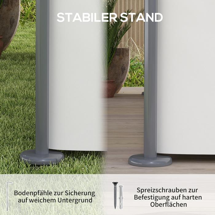 Газонний павільйон з подвійним дахом, 6 бічних панелей, водовідштовхувальний, для саду та тераси, 4x3 м, кремово-білий