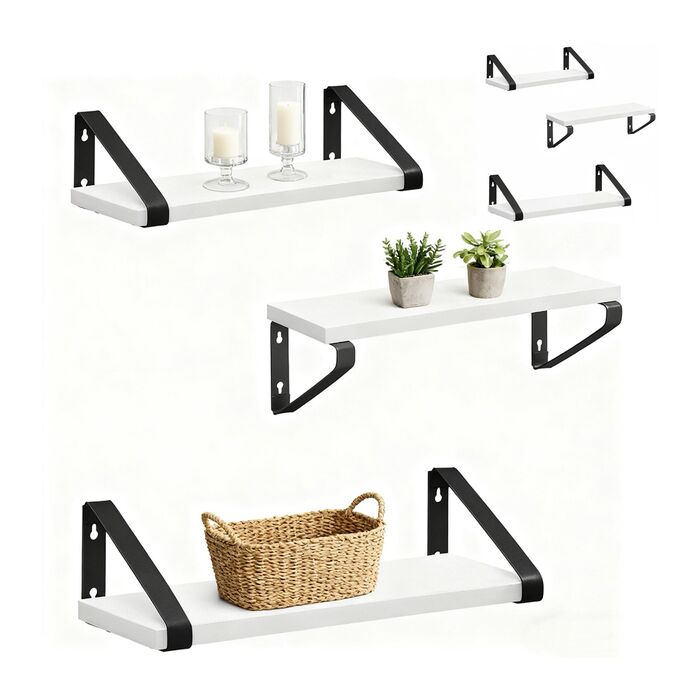 Набір полиць для стін Relaxdays (3 розміри)