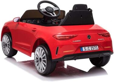 Дитячий електромобіль Mercedes CLS 350 AMG Babycar, ліцензія, 12V акумулятор, шкіряні сидіння, дистанційне керування, MP3, червоний