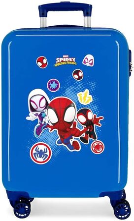 Валіза Marvel Spiderman Go Webs Go Blue 38x55x20 см Жорсткий бічний кодовий замок з ABS 34 л 2 кг 4 подвійні колеса ручна поклажа Валіза в салоні