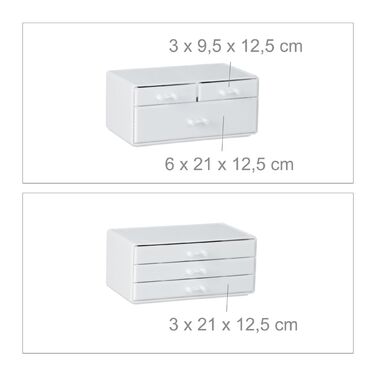 Організатор для косметики Relaxdays з 6 висувними ящиками