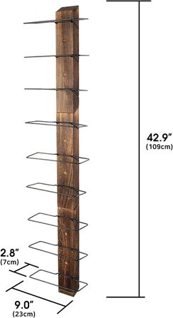 Стильна дерев'яна полиця для вина Jackcube Design MK699A на 9 пляшок, для кухні та декору