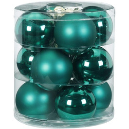 Чарівні скляні різдвяні кулі 8 см 12 шт. ялинкові кулі (темно-зелений темно-зелений)
