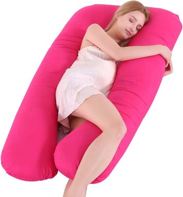 Вагітний подушка HONGBI: U-подібна, знімний, миючий, 120x65 см, червоний