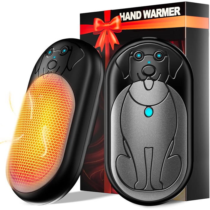 Електричний грієчка з ліхтариком, багаторазовий, 6000 mAh, зарядний, для кемпінгу, на подарунок, чоловікам, жінкам, дітям