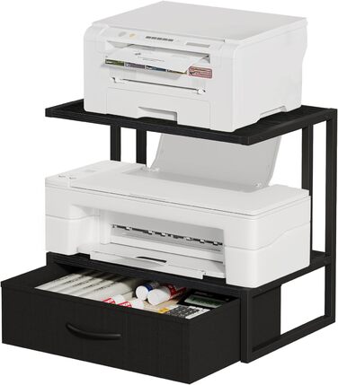 Підставка для принтера з ящиком для документів, органайзер на стіл для офісу та дому, чорний