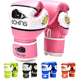 Дитячі боксерські рукавички Adicop для дітей від 4 до 12 років, для підлітків, хлопчиків, дівчаток, для боксу, тренувальні рукавички, для спарингу, боксерські рукавички, для боксерської груші, кікбоксингу, Муай Тай ММА рожевий