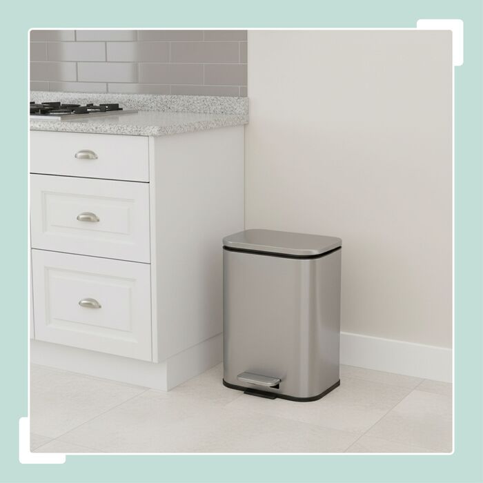 Відро для сміття Relaxdays з захистом від відбитків пальців, 5 л