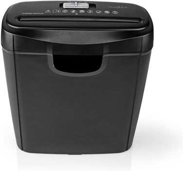 Шредер для паперу 6x A4, 10 літрів, DIN 2-190 W, чорний
