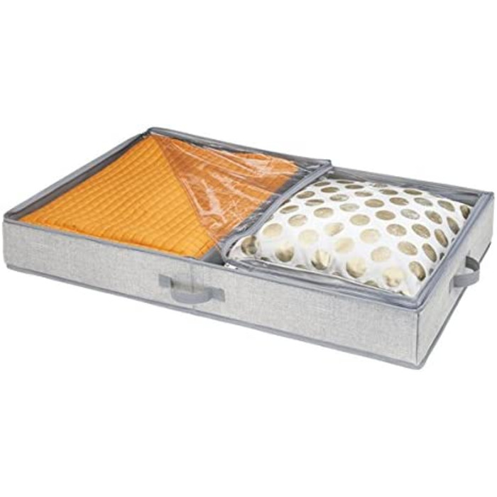 Висувний ящик під ліжком Aldo для одягу, сумок, взуття, 91,4 x 53,3 x 12,7 см, сірий, поліпропіленова тканина (2 Відділення), 05353eu