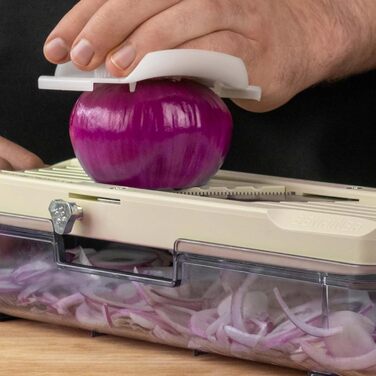 Набір для нарізання овочів Benriner, кремовий колір, старіша версія з підносом