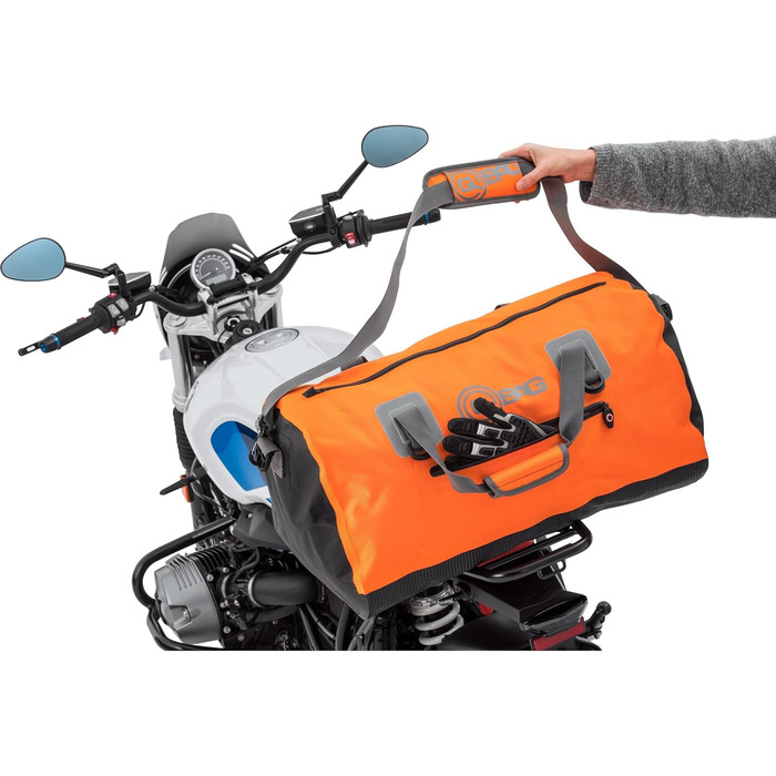 Багажний рулон водонепроникний 11, Універсальна посадка, помаранчевий, 80 літрів, Мотоцикл, Велосипед, Спортивна сумка