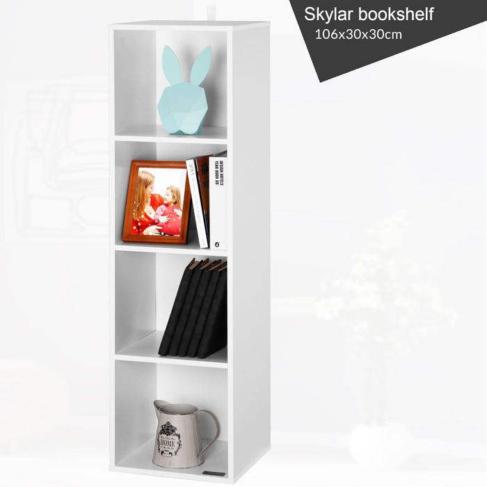 Книжкова шафа Skylar White 106x30x30см