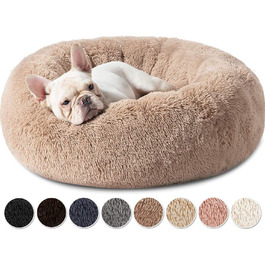 Лежак для собак Yurun, пухнастий диван для собак, чохол знімний, можна прати в машині, підходить для котів і собак (світло-коричневий, 120x120x20см)