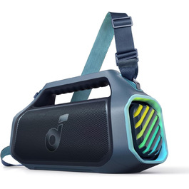 Soundcore Boom 2 Plus - портативна Bluetooth колонка, 140W, IPX7, RGB, Power Bank, BT 5.3 (синій)