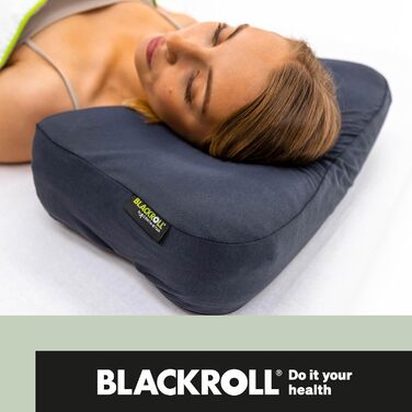 BLACKROLL® Recovery Pillow Set Jersey Anthrazit: ергономічна подушка для шиї та голови з Memory Foam, комплект з додатковим чохлом. Виготовлено в Німеччині. Подушка та чохол антрацитового кольору.