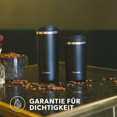 Термокружка QWETCH 350 мл з нержавіючої сталі - для кави та чаю, 6 год гаряча, 12 год холодна, BPA-free, без витоку, багаторазова, для подорожей