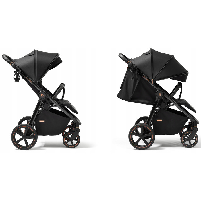 Дитячий візок-прогулянка 4BABY Xplode, чорний, алюмінієвий, з аксесуарами