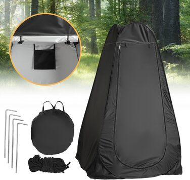 Складаний туалетний намет Trintion: портативна душова та роздягальня з UV-захистом для кемпінгу, пляжу та відпочинку на природі, з сумкою для перенесення