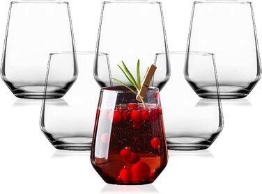 Набір склянок для води на весну і осінь, 6 шт., для коктейлів і безалкогольних напоїв, Набір келихів для хайболу, 425 мл