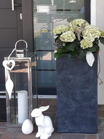 Планцверк® Горщик для рослин з фібергласу конічної форми 70x33x33см, стійкий до погодних умов, преміум-якість, імпрегнація Lotus-Effekt, 70см - (Lava Anthrazit, 50см - Lava Anthrazit)