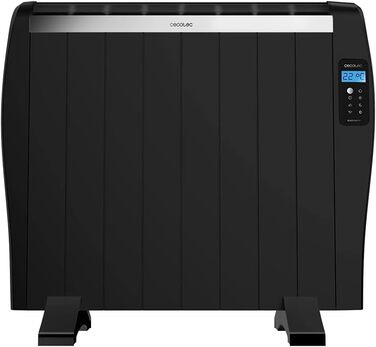 Електричний конвектор Cecotec ReadyWarm 2500 Thermal: 1800 Вт, алюміній, LCD, 3 режими, таймер, Slim, захист Overprotect, білий (8 елементів, чорний)