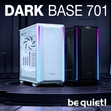 be quiet! Корпус для ПК Dark Base 701 чорний, 3 вентилятори Silent Wings 4, ARGB підсвічування, PWM/ARGB хаб, інвертований