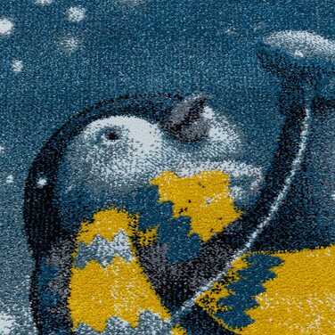 Домашній дитячий килим з коротким ворсом у вигляді пінгвіна дитяча ігрова кімната дитяча кімната висота ворсу 8 мм М'який прямокутний круглий бігун колір розмір120x170 см (80x150 см, синій)