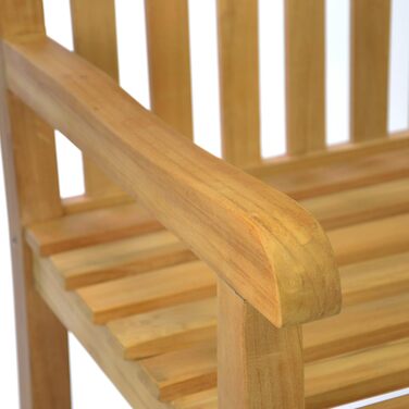 Садова лавка Divero Abruzzo 3-місна з тикового дерева, коричнева (оброблена)