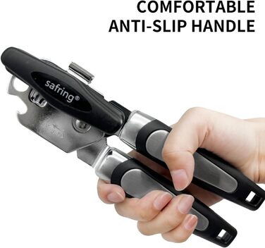 Механічний дозатор для банок з нержавіючої сталі Heavy Duty, гостре лезо, гладка кромка, зручна ручка, багатофункціональний відкривачка для пляшок Large