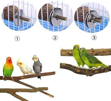 Сідалка для птахів Bssowe з дерева Y-форми 5 шт