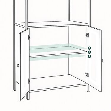 Стелаж Relaxdays з нижньою шафкою