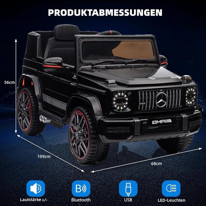 Дитячий електромобіль Mercedes G63 AMG 12V з пультом керування LALAHO