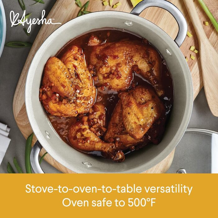 Набір посуду Ayesha Curry Home Collection, 9 предметів, антипригарне покриття, колір Twilight Teal (блакитно-зелений)