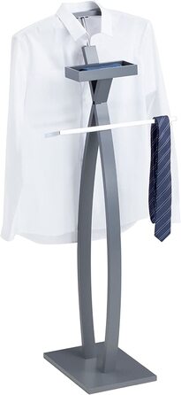 Сучасний органайзер для одягу з вішалкою для штанів та місцем для прикрас, білий (сірий)