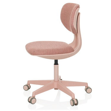 Дитячий офісний стілець KID COLORE з тканиною рожевого кольору hjh OFFICE