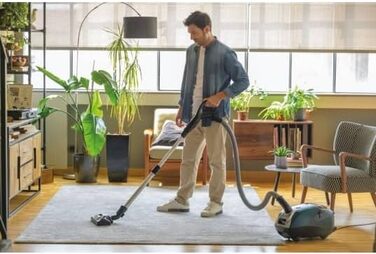 Пилсос Hoover з мішком 3,5 л – тихий пилосос (69 дBA) з автоматичною системою видалення мішка – пилосос з фільтром EPA – комплектація з насадкою для тварин [HE520]